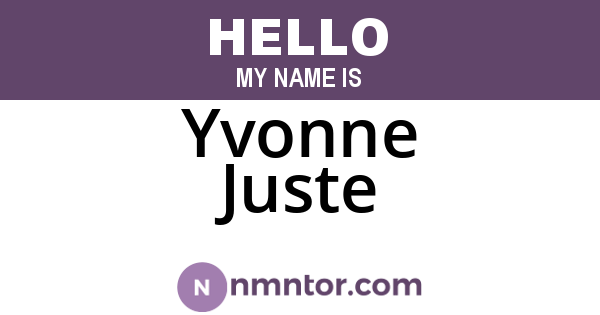 Yvonne Juste
