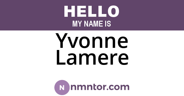 Yvonne Lamere