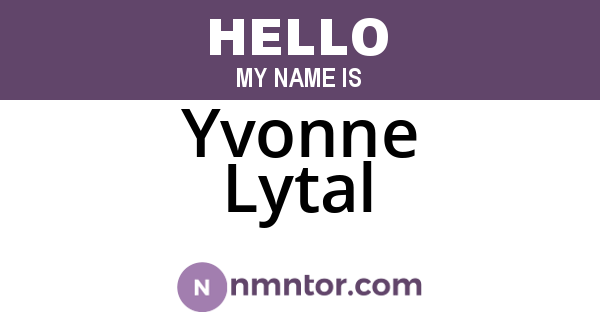 Yvonne Lytal