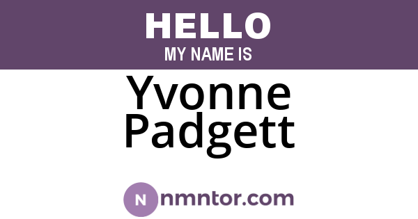 Yvonne Padgett