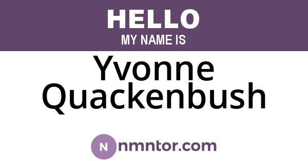 Yvonne Quackenbush