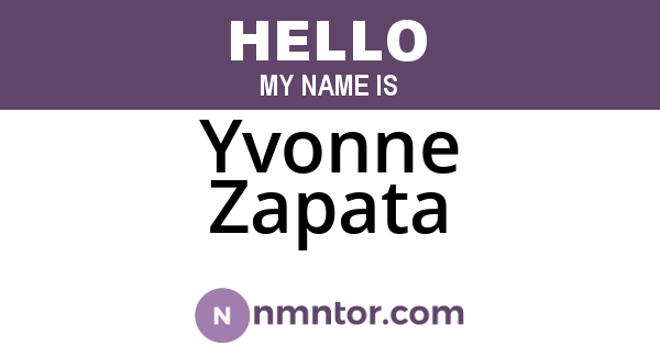 Yvonne Zapata