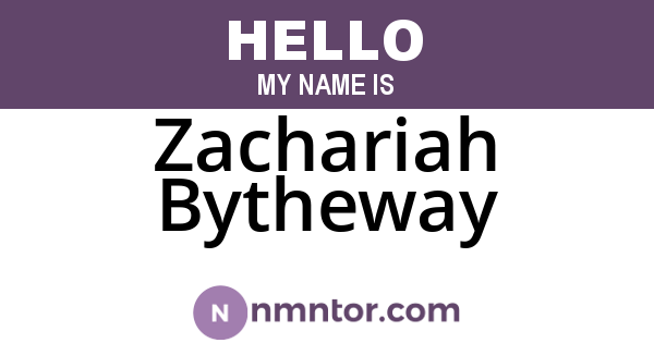 Zachariah Bytheway