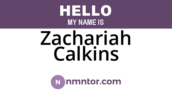 Zachariah Calkins