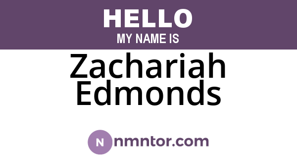 Zachariah Edmonds