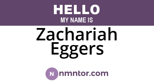 Zachariah Eggers