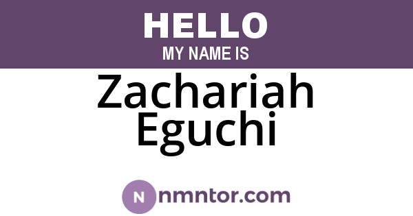 Zachariah Eguchi