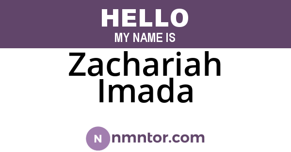 Zachariah Imada