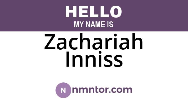 Zachariah Inniss