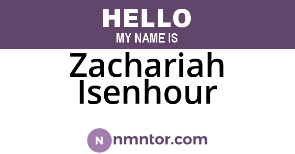 Zachariah Isenhour