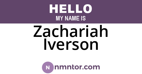 Zachariah Iverson