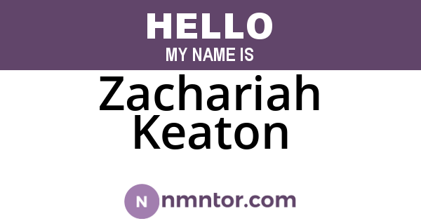 Zachariah Keaton