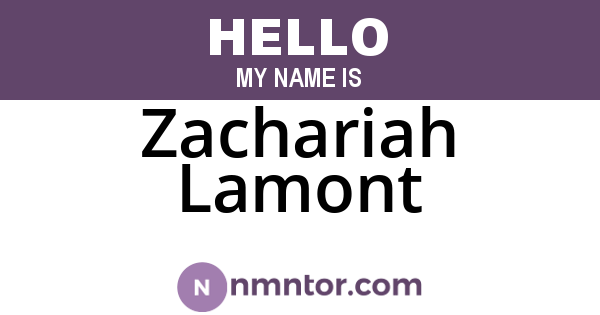 Zachariah Lamont