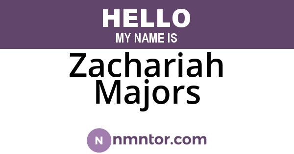 Zachariah Majors