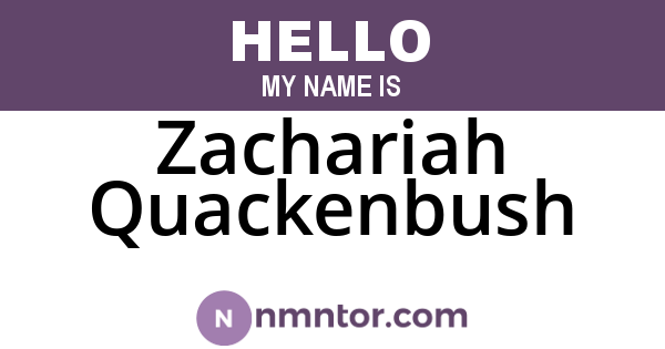 Zachariah Quackenbush