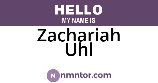 Zachariah Uhl
