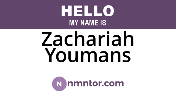 Zachariah Youmans