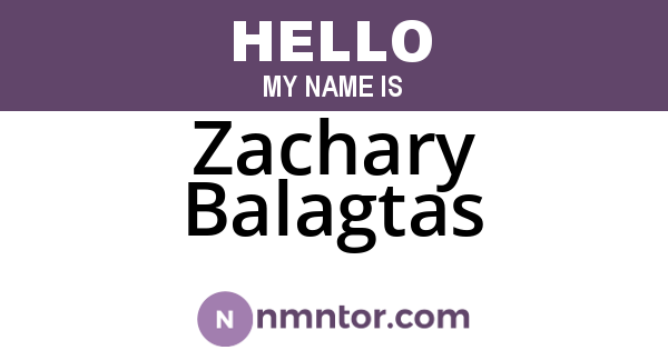Zachary Balagtas