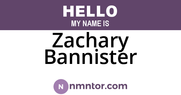 Zachary Bannister