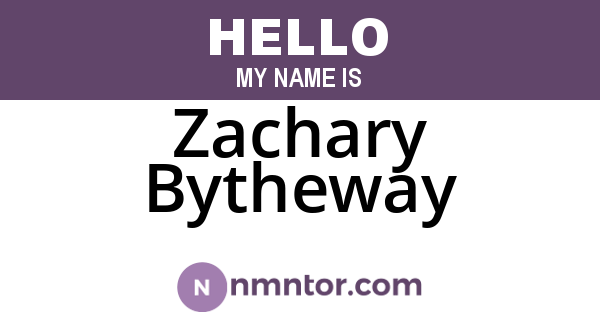 Zachary Bytheway