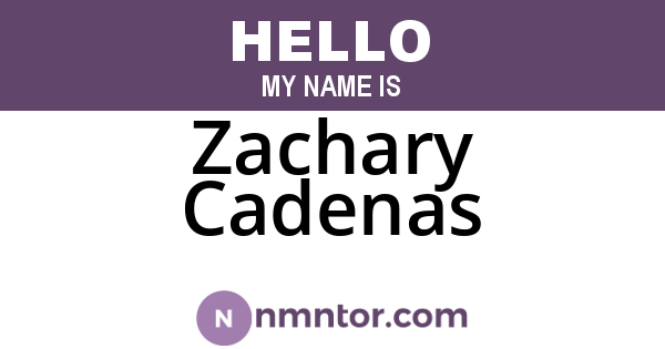 Zachary Cadenas