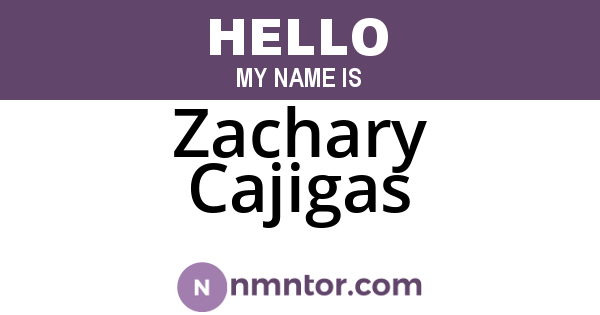 Zachary Cajigas