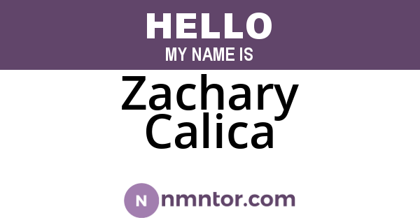 Zachary Calica