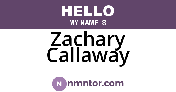Zachary Callaway