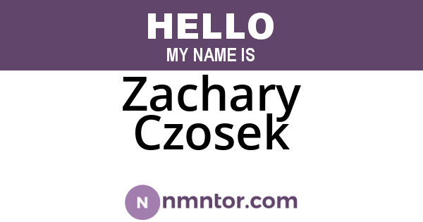 Zachary Czosek
