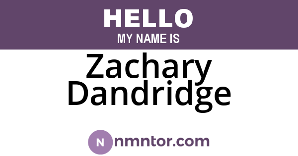 Zachary Dandridge