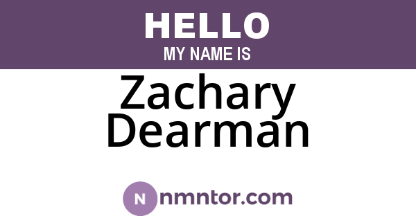 Zachary Dearman