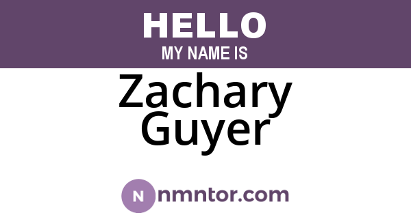 Zachary Guyer