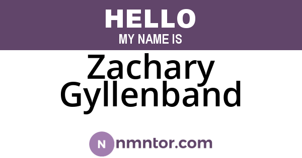 Zachary Gyllenband