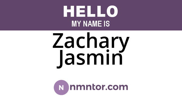 Zachary Jasmin