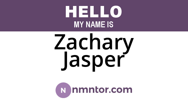 Zachary Jasper