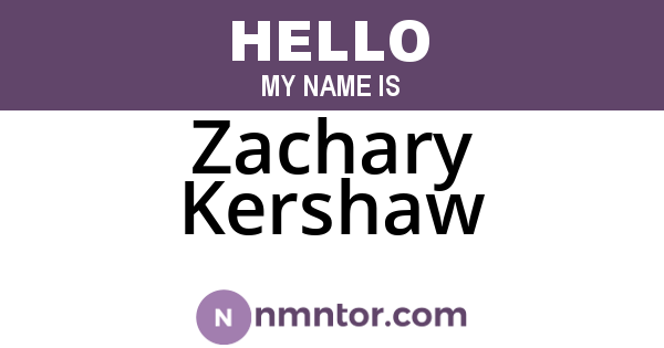 Zachary Kershaw