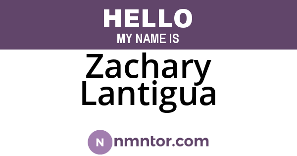 Zachary Lantigua