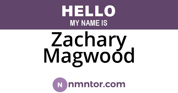 Zachary Magwood