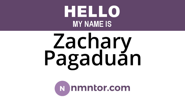 Zachary Pagaduan