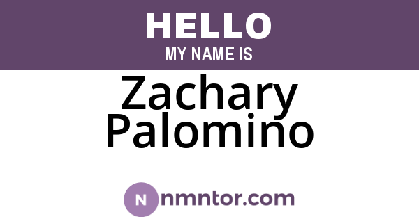 Zachary Palomino