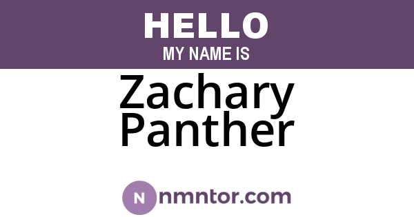 Zachary Panther