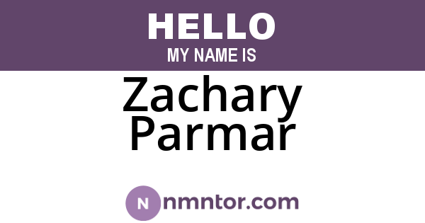 Zachary Parmar