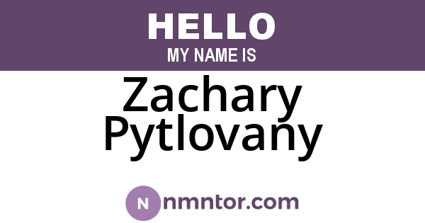 Zachary Pytlovany