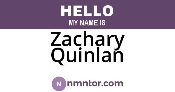 Zachary Quinlan