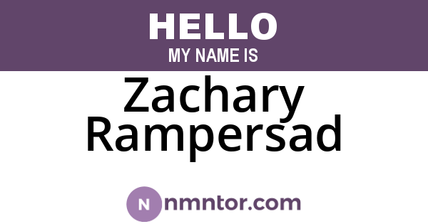 Zachary Rampersad