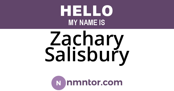 Zachary Salisbury