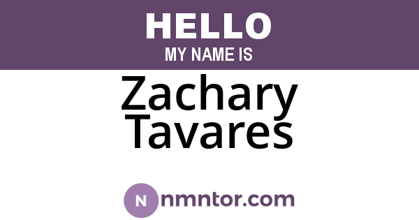 Zachary Tavares