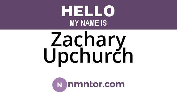 Zachary Upchurch