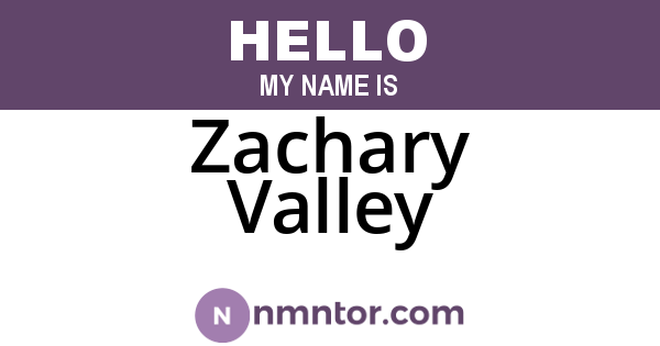 Zachary Valley