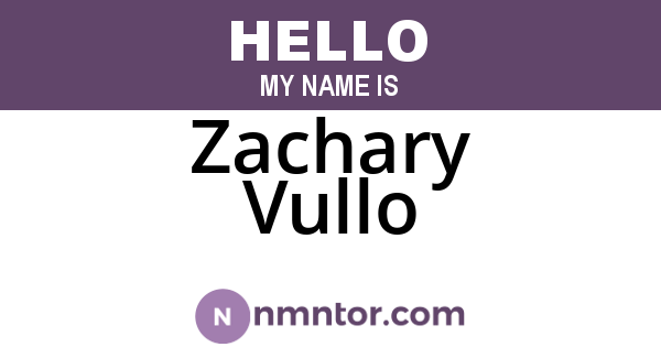 Zachary Vullo
